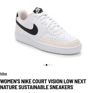WOMEN'S NIKE COURT VISION LOW NEXT NATURE SUSTAINABLE SNEAKERS